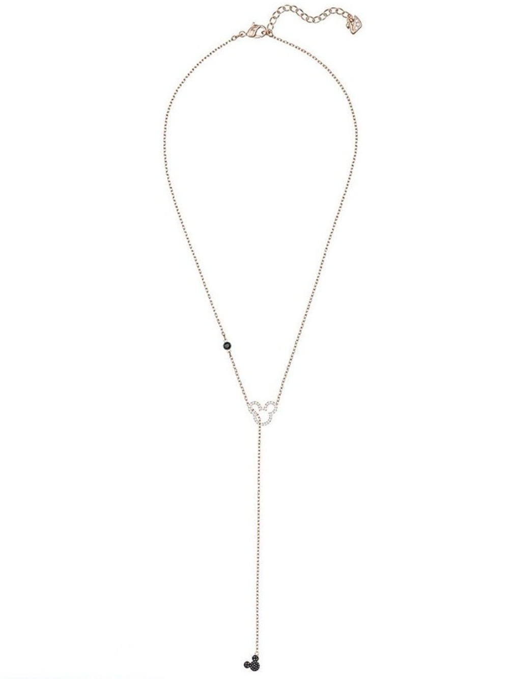 Swarovski Mickey & Minnie Y Necklace (Rose gold plating) BNIB